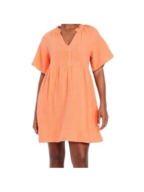 Old Navy | Ruffle Gauze Short Sleeve Dress in Blossom Petal